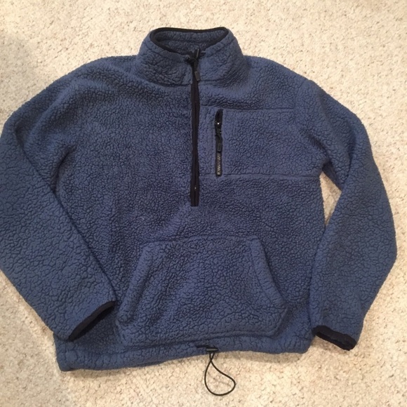 PINK Victoria's Secret Tops - VS PINK Sherpa fleece size XS blue and black